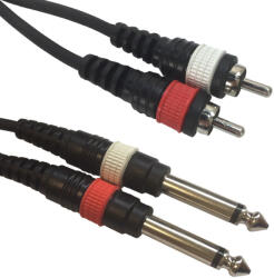 Accu-Cable AC-2R-2J6M/15 RCA 2x mono 63 Jack 1, 5m