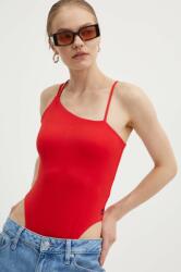 Tommy Jeans body női, piros - piros S - answear - 21 990 Ft
