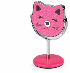 Kozmetikai tükör asztali macska - rózsaszín