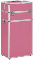  Vidaxl rózsaszín alumínium sminkbőrönd 91823