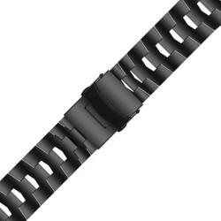 Ricardo Curea QuickFit 22 mm, oțel, negru (Garmin Fenix 7/6/5, Epix 2, MARQ 2 etc. )