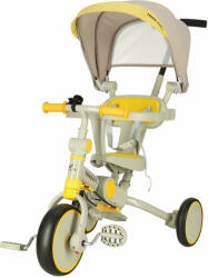  Tolható tricikli napernyővel - sárga/szürke (800012857)