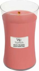 WoodWick görögdinnye és rózsaszín kristály, ovális váza gyertya, 609, 5 g (NW3469384)