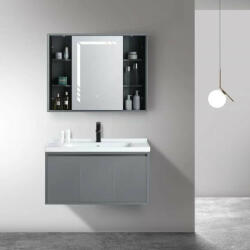 Selora Ceramics Selora fürdőszobabútor szett mosdókagylóval + LED világítással - 90 cm (6309D)
