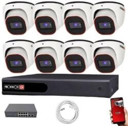 Provision-ISR 8 dome biztonsági kamerás IP kamera rendszer 2MP
