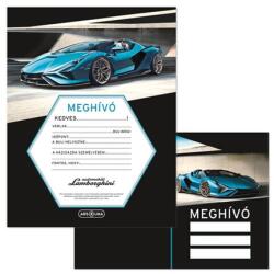 Ars Una Zsúrmeghívó borítékkal ARS UNA 10db/csomag Lamborghini kék