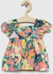 Gap vászon baba ruha mini, harang alakú - többszínű 56-62