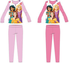  Disney Hercegnők pamut jersey gyerek pizsama - rózsaszín - 122