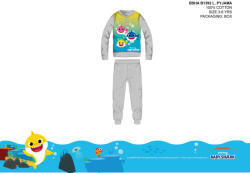  Baby Shark gyerek pizsama kisfiúknak - jersey pamut pizsama - szürke - 104