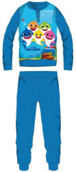  Baby Shark téli pamut gyerek pizsama - interlock pizsama - buborék mintával - középkék - 110