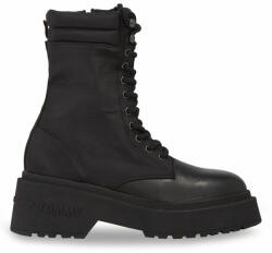 Tommy Jeans Botine Tjw Lace Up Padded Boot EN0EN02405 Negru