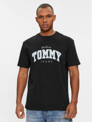 Tommy Jeans Tricou Varsity DM0DM18287 Negru Regular Fit
