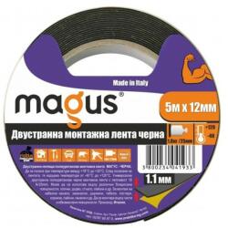 Magus Двустранна монтажна лента 5м/12мм Черна (871001)