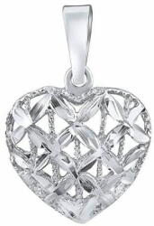  Silvego Romantikus szív alakú medál fehér aranyból SILVEGOB15003GW
