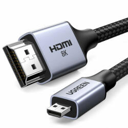 UGREEN Micro HDMI - HDMI 2.1 Kábel HD164 - 8K 2m - Szürke (15517)