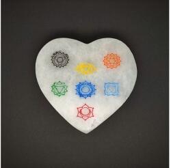 R. M. ékszer Szelenit szív lapos szines csakra 10cm (109274)