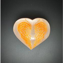 R. M. ékszer Ásványok Szelenit szív szárny narancs 8cm (109640)