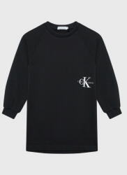 Calvin Klein Jeans Rochie tricotată Monogram Off Placed IG0IG01567 Negru Regular Fit