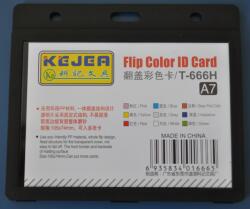 Kejea Suport PP tip flip, pentru carduri, 105 x 74mm, orizontal, 5 buc/set, KEJEA - negru (KJ-T-666H) - officeclass