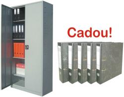  Fiset metalic ASAMBLAT 4 rafturi ECO+, 900x400x1800 mm+5 Bibliorafturi Cadou! (9600207P) Dulap arhivare