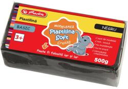 Herlitz Plastilina Soft Clay 500 Gr Negru Basic (78680) - officeclass