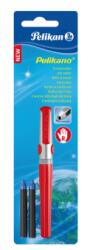 Pelikan Roller Pelikano Rosu Grip Pentru Stangaci 2 Rezerve Albastre Blister (972422)
