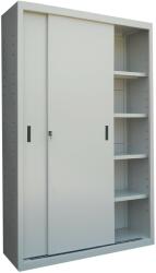  DULAP METALIC CU USI CULISANTE 4 RAFTURI ECO+, 1200x450x1900 mm+10 Bibliorafturi Cadou! (9600213P) Dulap arhivare