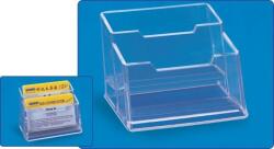 Kejea Suport plastic pentru 2 seturi carti de vizita, pentru birou, KEJEA - transparent (KJ-K-053) - officeclass