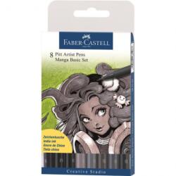Faber-Castell Pitt Artist Pen Manga Set 8 Buc De Baza Faber-Castell (FC167107) - officeclass