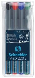 Schneider SET 4 MARKER PERMANENT OHP SCHNEIDER MAXX 220S, 0, 4 mm (2356) - officeclass