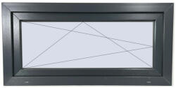 PPlusz 120x60 cm antracit színű műanyag bukó-nyíló ablak