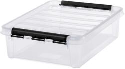 SMARTSTORE Műanyag tárolódoboz, 8 liter, fekete fogantyúkkal, SMARTSTORE "Classic 14", átlátszó 3589070 (3589070)