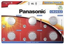 Panasonic gombelem CR2032L/6BP, lítium, 6db/csomag CR2032L-6BP (CR2032L-6BP)