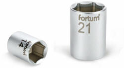 Fortum dugófej, 1/4", 10mm, 61CrV5, mattkróm, 25mm hosszú FORTUM