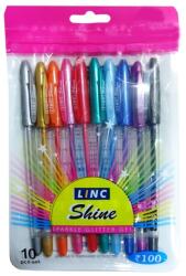 Linc Shine Glitter 10db-os vegyes színű zseléstoll LNV3090 (LNV3090)