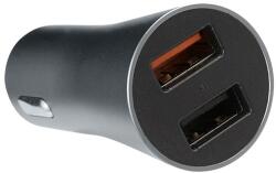 Platinet Autós gyorstöltő 2x USB 3.2 Gen1 18W, metálszürke, fém PLCRQ2G (PLCRQ2G)