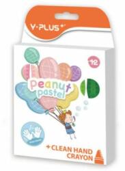 PATRIA Y-Plus: Peanut pasztell színű marok zsírkréta készlet - 12 db-os