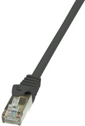 LogiLink Patch kábel Econline, Cat. 5e, F/UTP, fekete, 0, 5 m