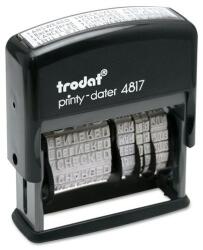 TRODAT Dátum- és szövegbélyegző, 12 féle szöveggel, TRODAT "4817" 4817 UNG (4817 UNG)
