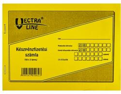 VECTRALINE Nyomtatvány készpénzfizetési számlatömb VECTRALINE 50x3 fekvő 1 áfás B13-372/A/07 (B13-372/A/07)