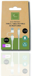 BIOnd USB-C/USB-A - USB-C, (Környezetbarát, lebomló anyagokból) 1, 2m, kábel