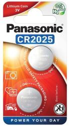 Panasonic gombelem (CR2025, 3V, lítium) 2db/csomag CR-2025EL/2B (CR-2025EL/2B)