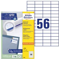 AVERY Etikett AVERY 3668 52, 5x21, 2mm univerzális 5600 címke/doboz 100 ív/doboz (3668) - pcx