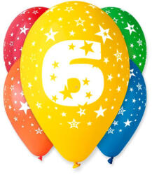 Godan Színes számos lufi 5 darabos - 6