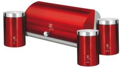 Berlinger Haus BH/6729 burgundy 3 részes tároló szettel, kenyértartó (BH/6729)