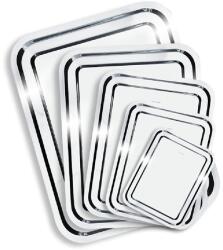  Tálca szögletes rozsdamentes acél krómozott 25 x 21 cm 1605SIS001 (1605SIS001)