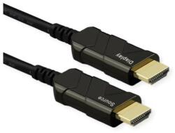 Roline Kábel HDMI - HDMI, Optikai, UHD, 8K60Hz, (AOC), M/M, 50m, fekete 14.01. 3487-1 (14.01.3487-1)