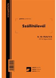 Nyomtatvány szállítólevél A/5 25x4 álló B. 10-70/A/V/S (B.10-70/A/V/S)