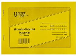 VECTRALINE Nyomtatvány anyagkivételezési bizonylat VECTRALINE A/5 fekvő 25x4 lapos 8 tételes B12-114/V (B12-114/V)