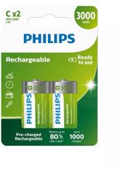Philips R14B2A300/10 ELEM TÖLTHETŐ R14 "C" 3000mAh 2-BLISZTER (R14B2A300/10)